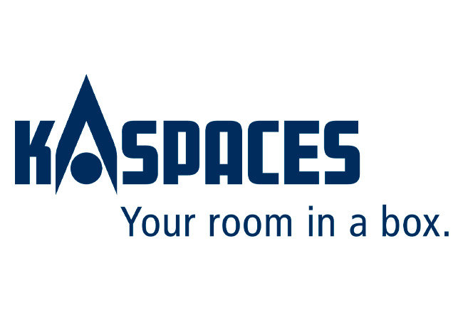 Logo und Schriftzug des Unternehmens KaSpaces - Your room in a box.