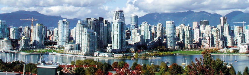 Skyline von Vancouver mit Wolkenkratzern