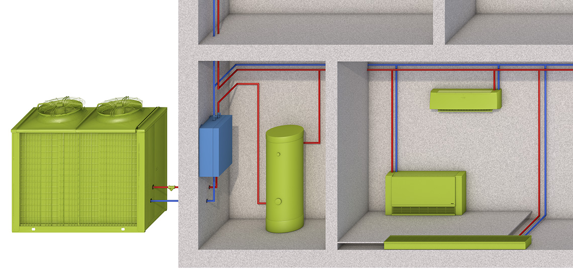 Schematische Zeichnung Hydraulikbox