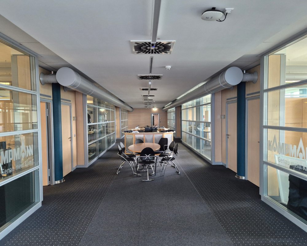 Rundrohrdurchlässe RRA zum verteilen von Frischluft in den Büroräumen