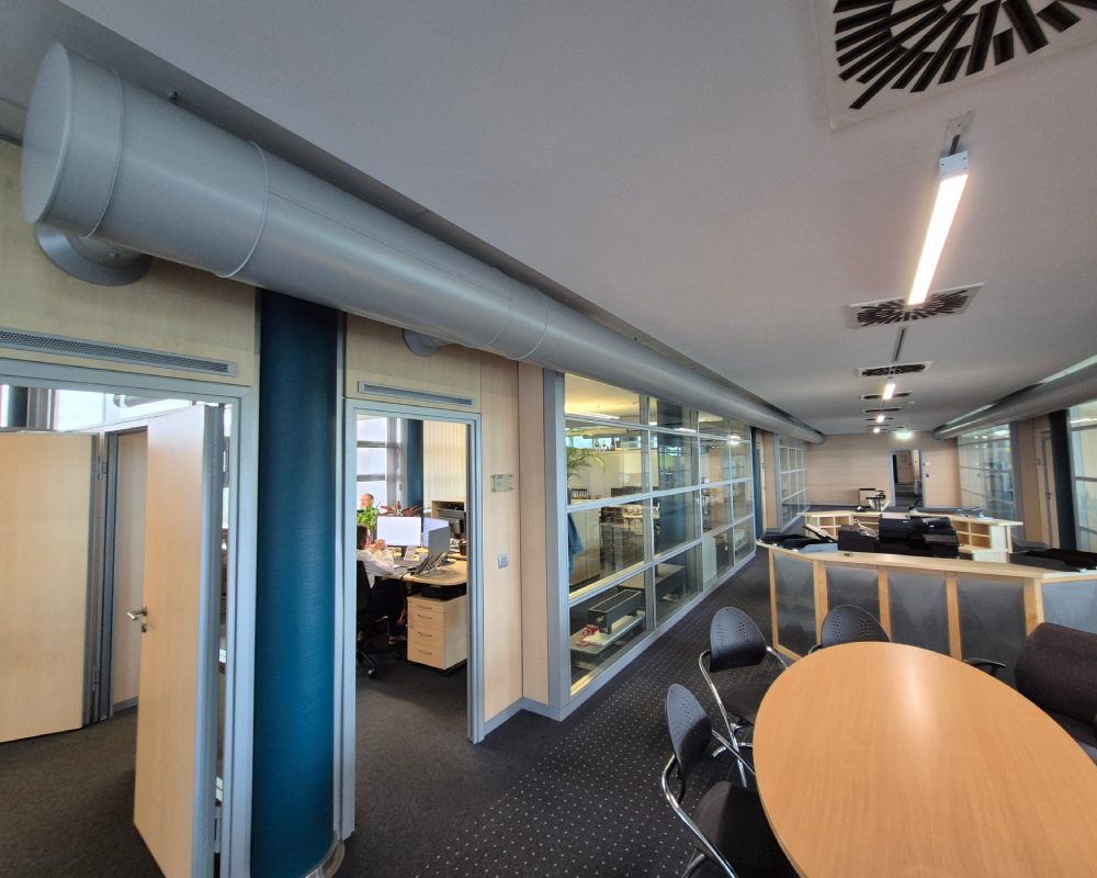 Rundrohrdurchlässe RRA zum verteilen von Frischluft in den Büroräumen